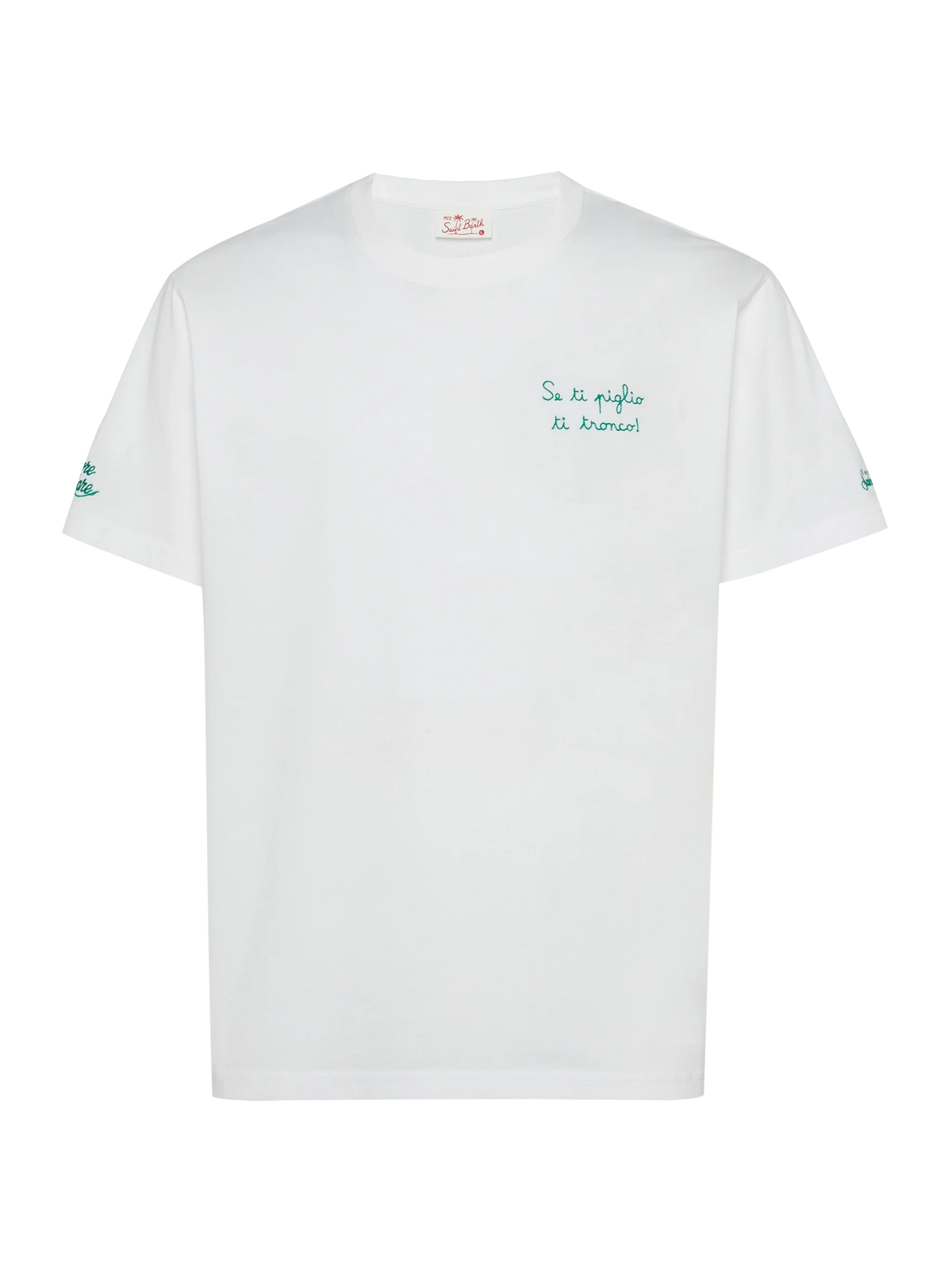 T-shirt Portofino bianca con ricamo Se ti piglio ti tronco! product image 4