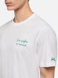 T-shirt Portofino bianca con ricamo Se ti piglio ti tronco! product image 1