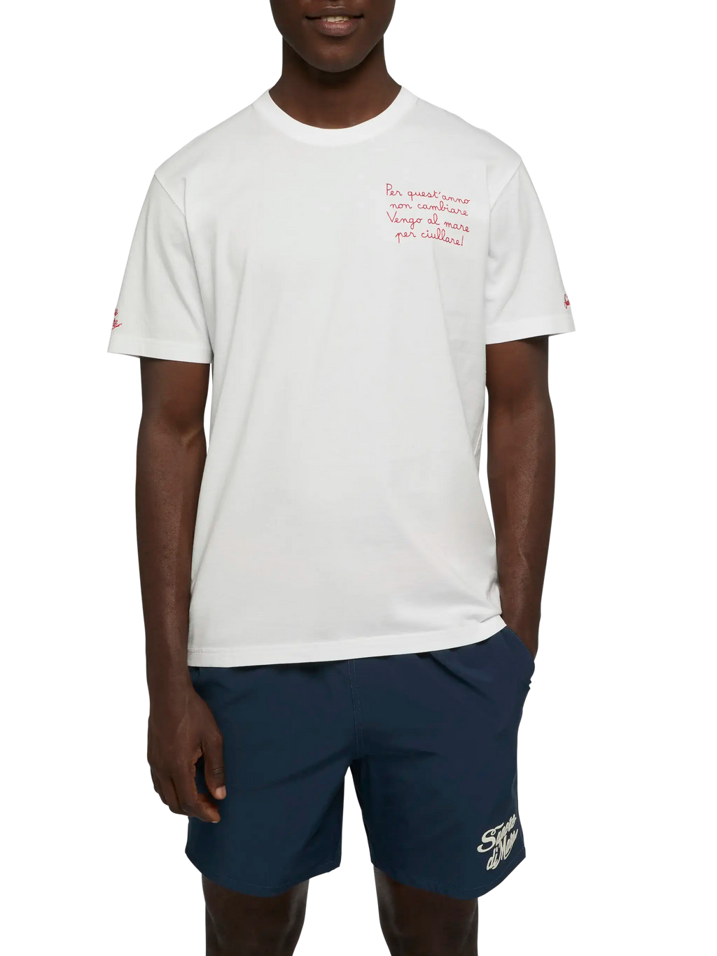 T-shirt Portofino bianca con ricamo Per quest’anno, non product image 2
