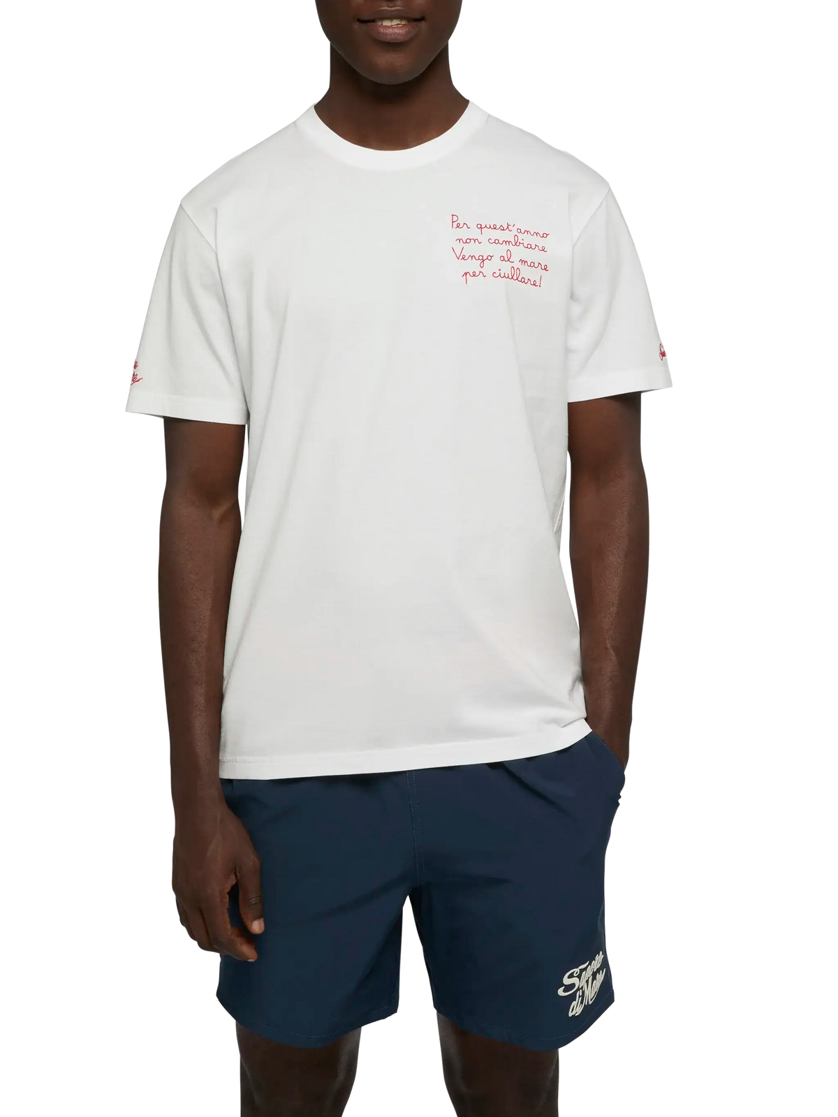 T-shirt Portofino bianca con ricamo Per quest’anno, non product image 2