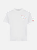 T-shirt Portofino Jr bianca con ricamo Coi miei ci vuole product image 1