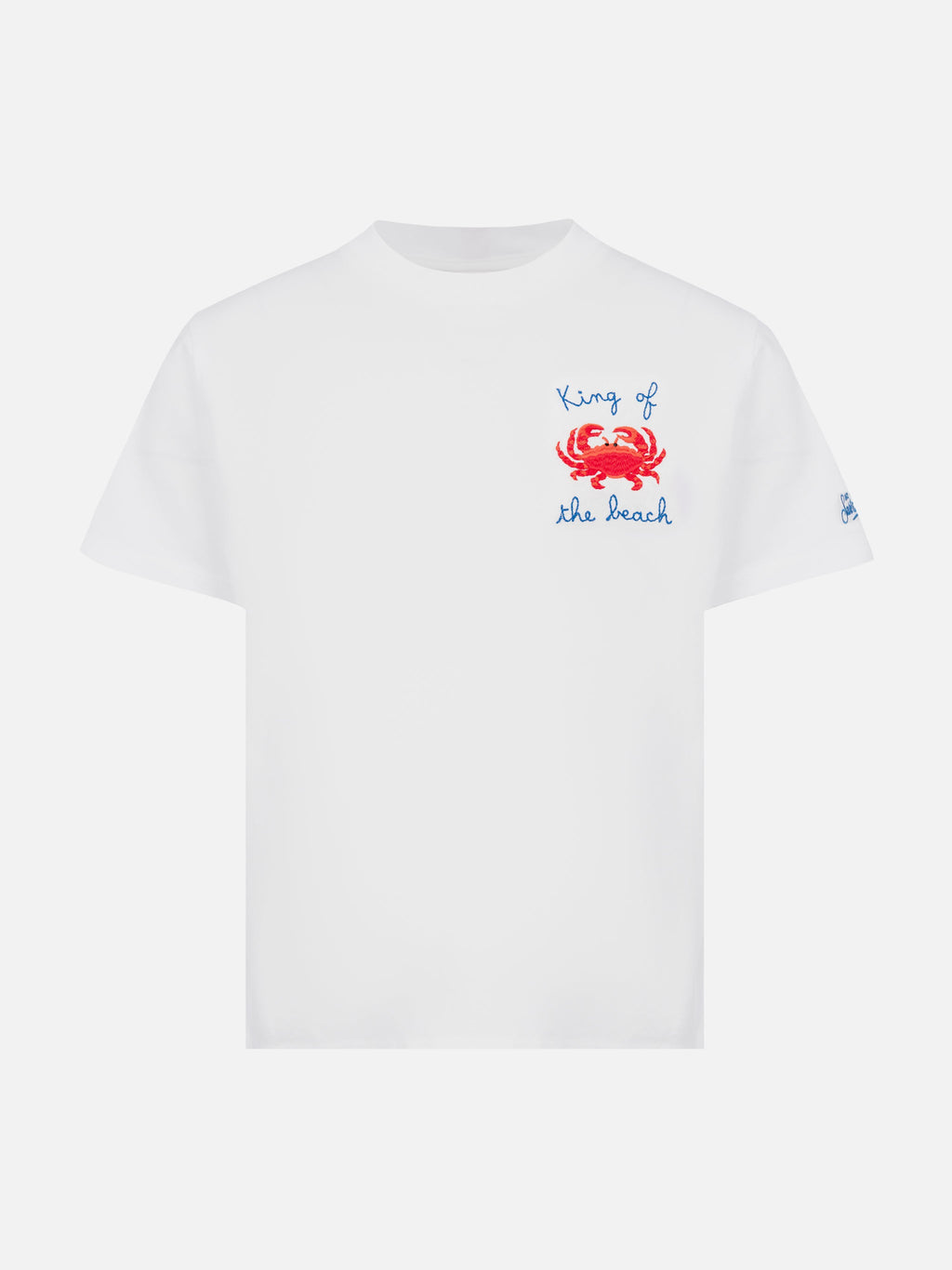 T-shirt Portofino Jr bianca con ricamo King of the Beach product image 1
