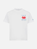 T-shirt Portofino Jr bianca con ricamo King of the Beach product image 1