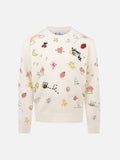 Maglione Princess bianco con stampa schizzi Saint Barthist