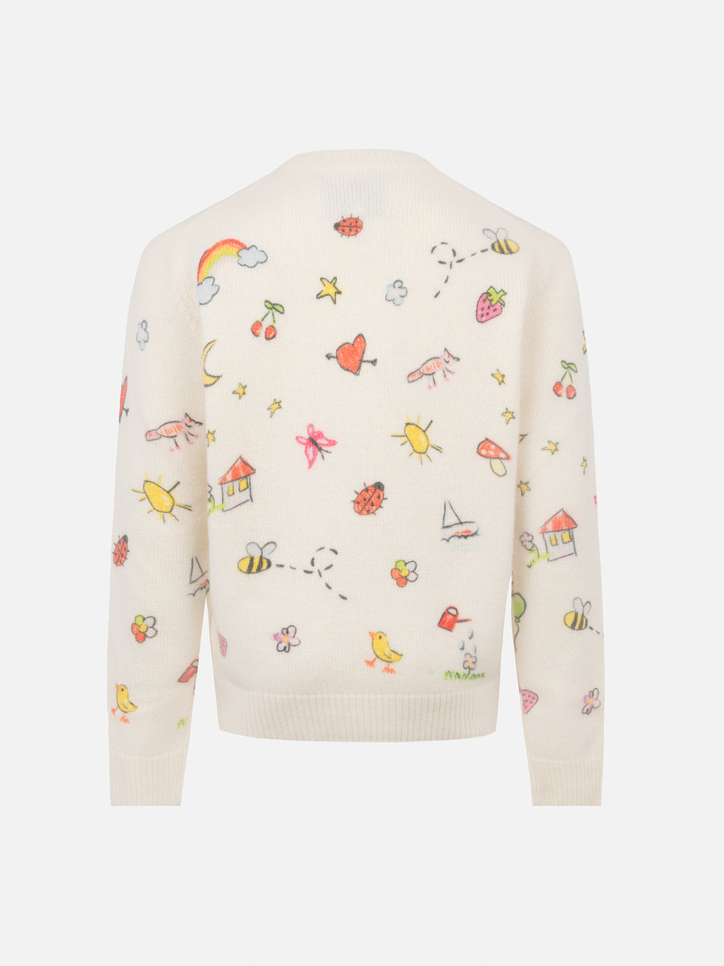 Maglione Princess bianco con stampa schizzi Saint Barthist