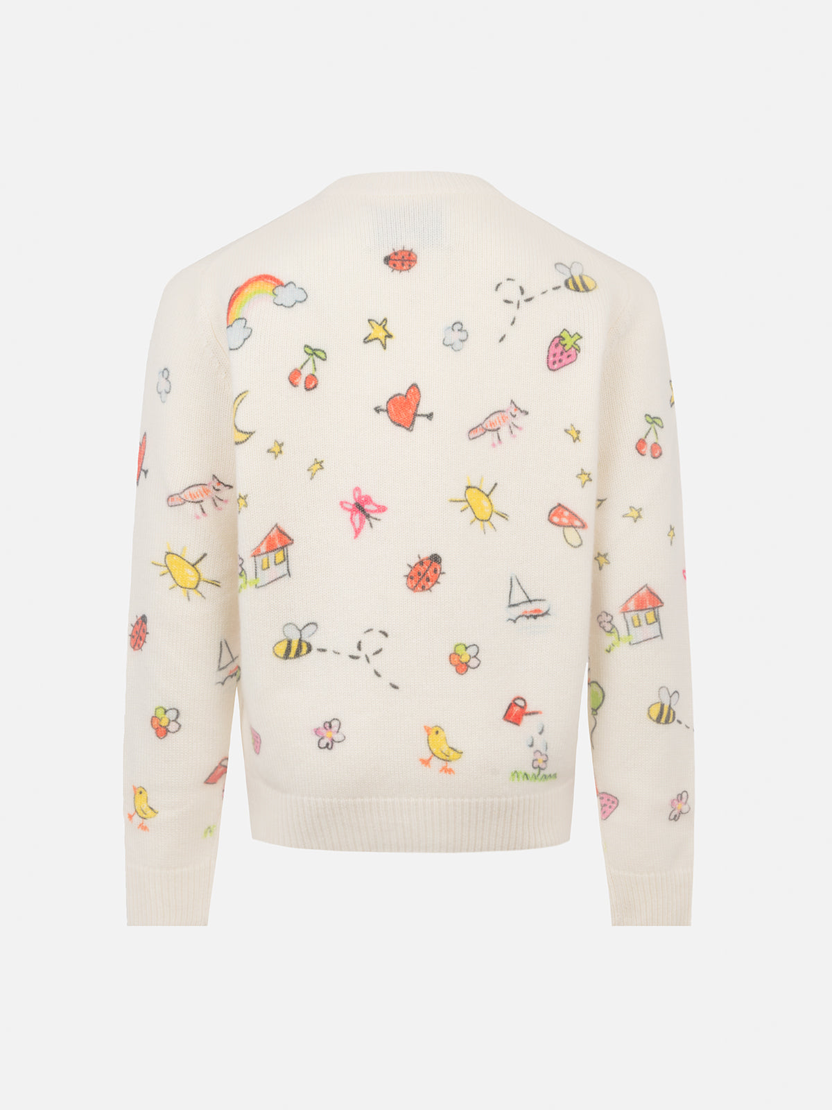 Maglione Princess bianco con stampa schizzi Saint Barthist