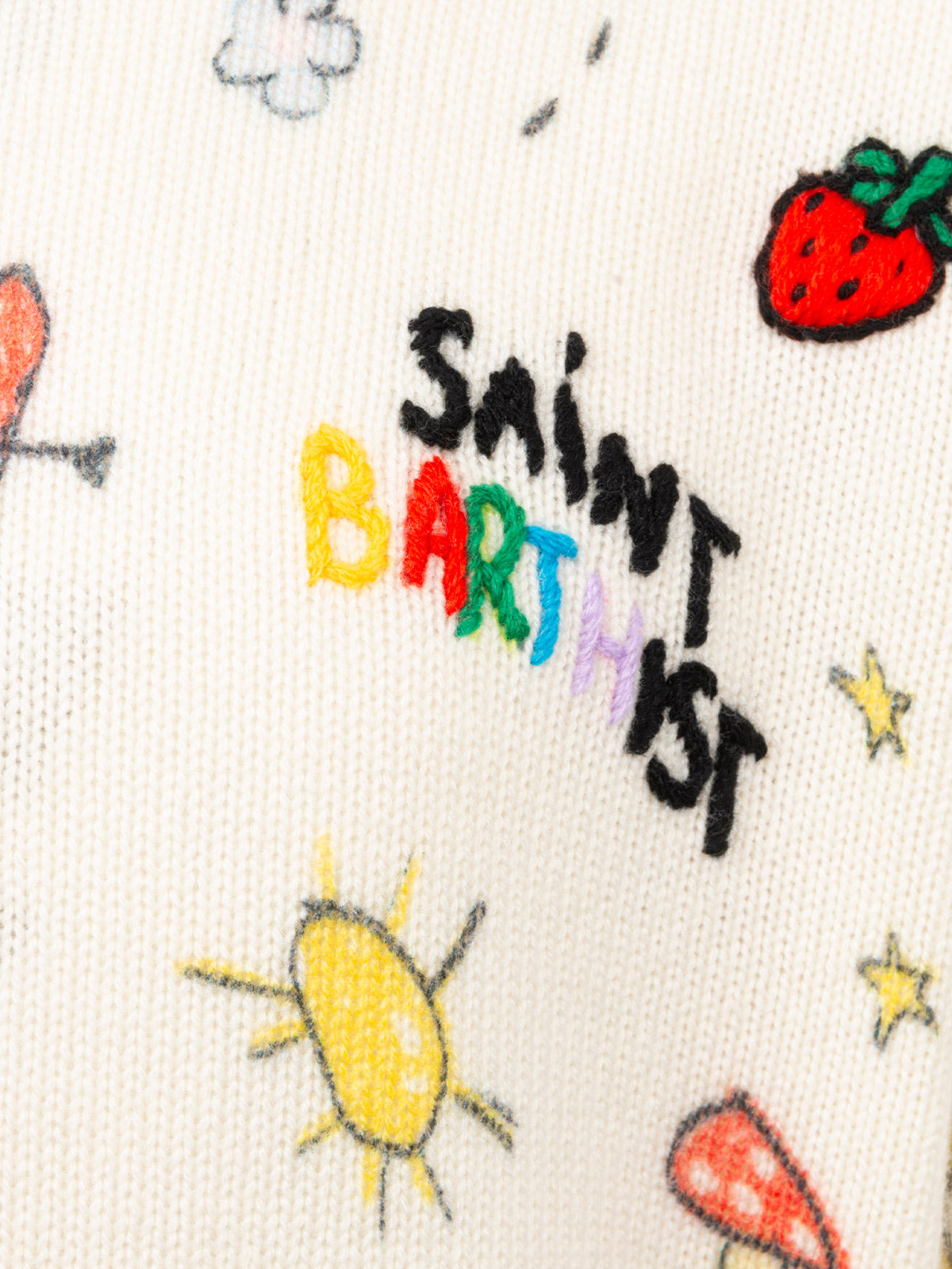 Maglione Princess bianco con stampa schizzi Saint Barthist