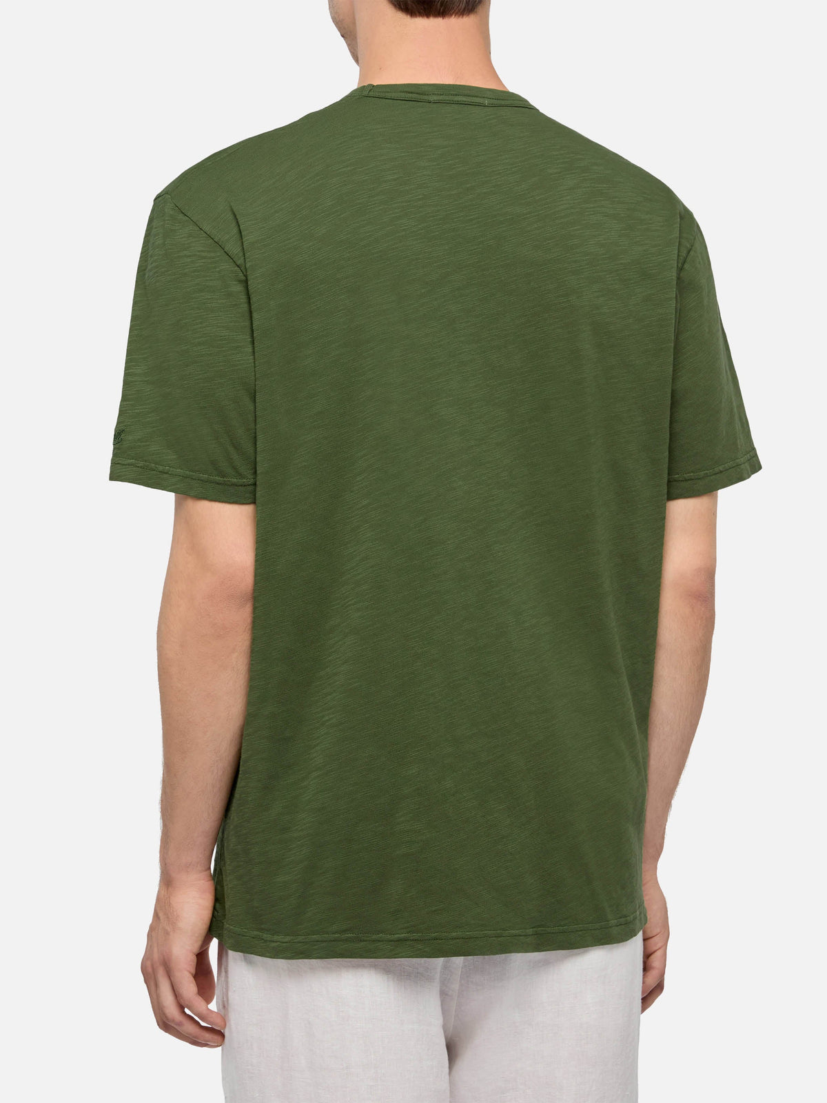 T-shirt President in cotone fiammato verde militare product image 4