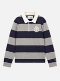 Polo rugby Quarterback a righe in cotone con stampa product image 1