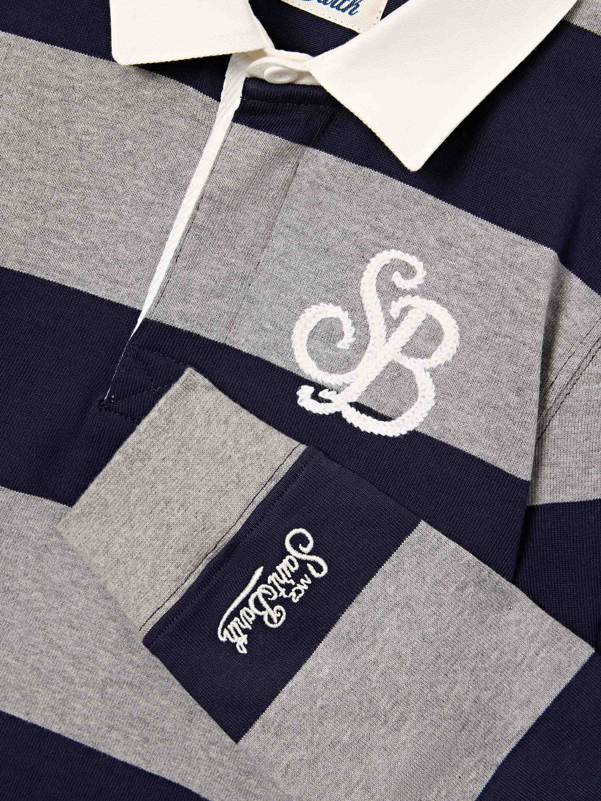 Polo rugby Quarterback a righe in cotone con stampa product image 3