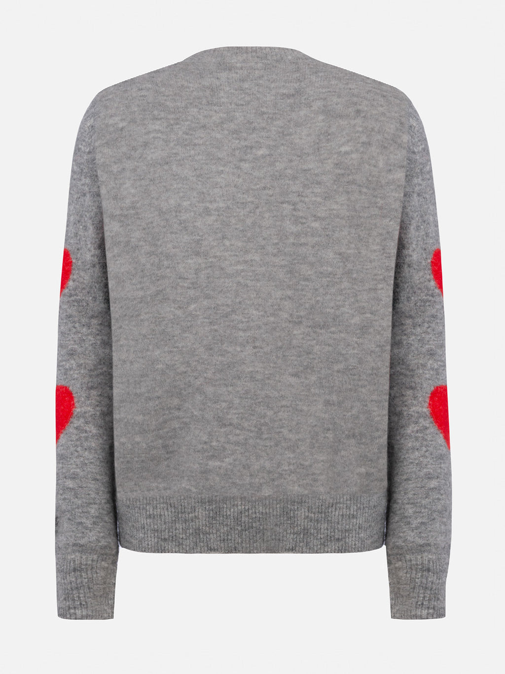 Maglione New Queen grigio con ricamo Kissene