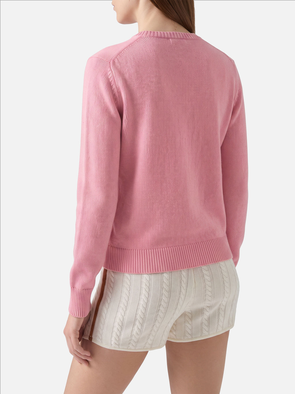Maglione New Queen rosa con stampa St. Moritz