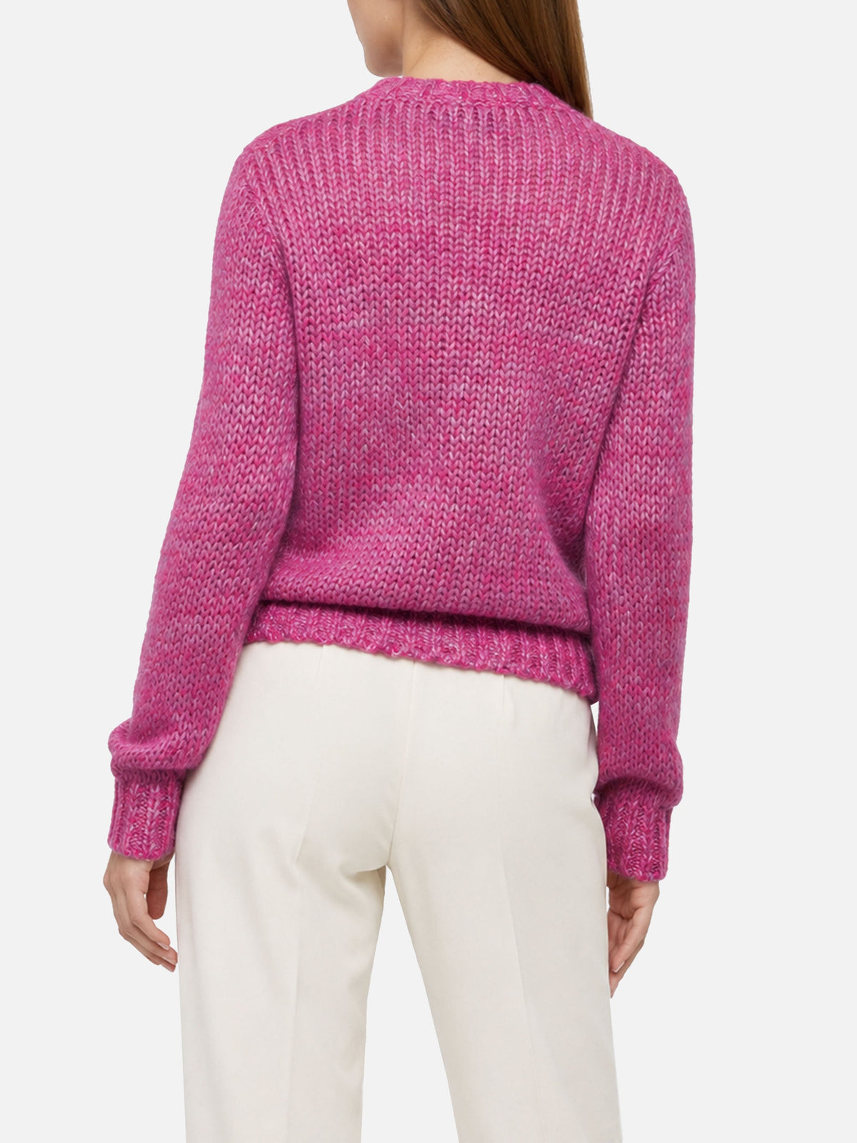 Maglione New Queen Soft viola con ricamo Cold Out Hot In