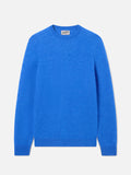 Maglia girocollo Regent blu in misto alpaca