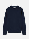 Maglia girocollo Regent blu navy in misto lana merino e cashmere