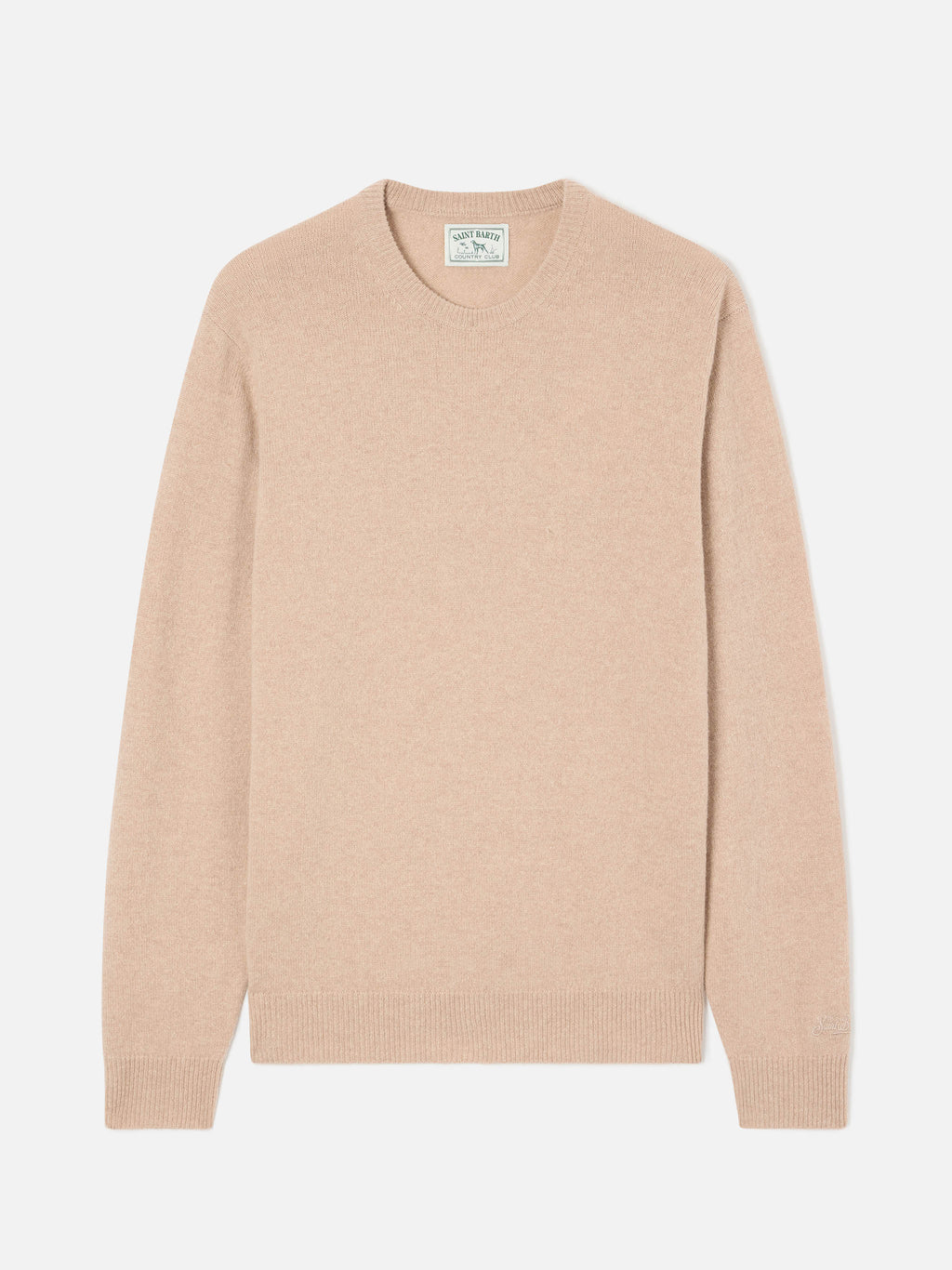 Maglia girocollo Regent beige in lambswool