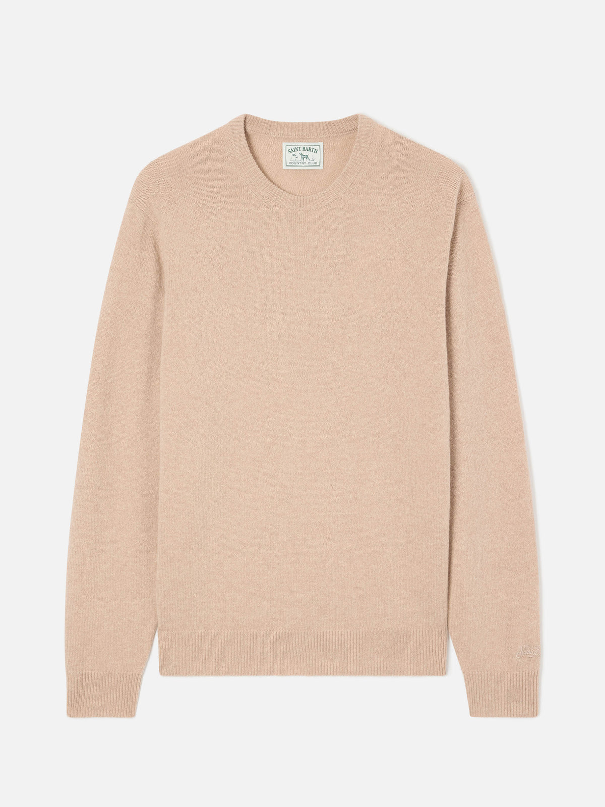Maglia girocollo Regent beige in lambswool