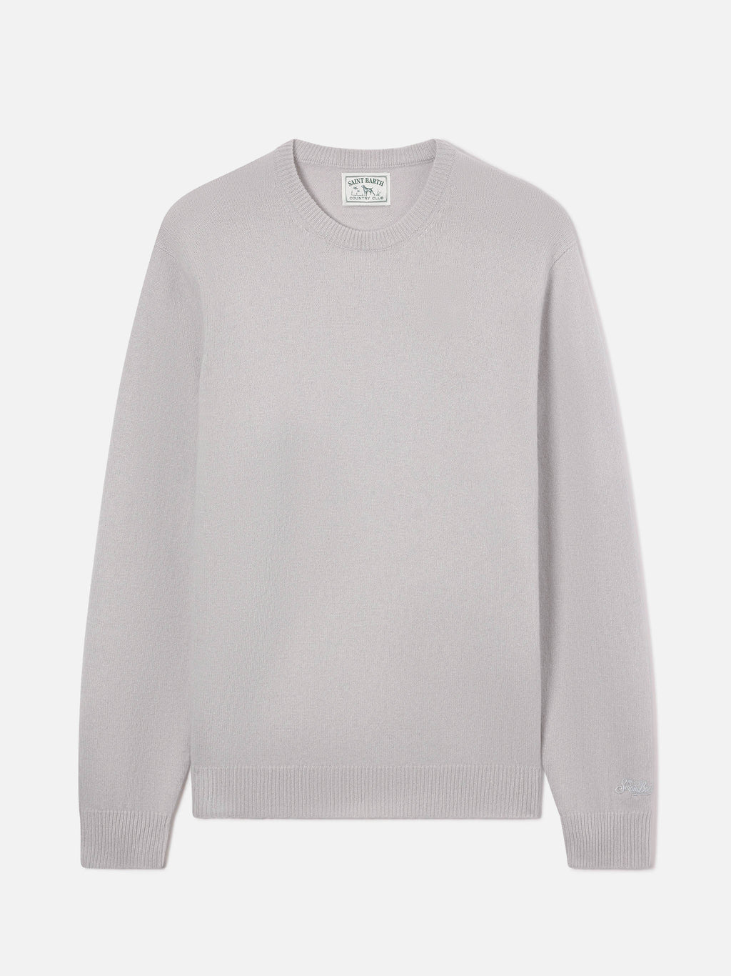 Maglia girocollo Regent grigia in lambswool