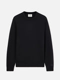 Maglia girocollo Regent nera in lambswool