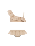Bikini monospalla Rey in lurex con volant