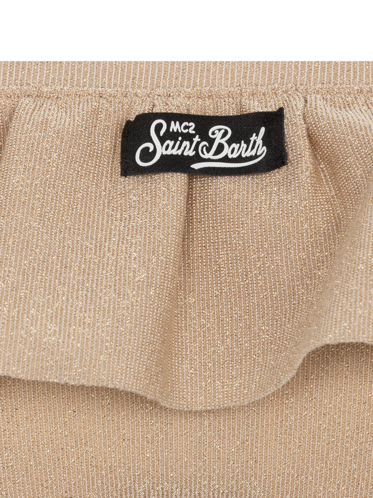 Bikini monospalla Rey in lurex con volant