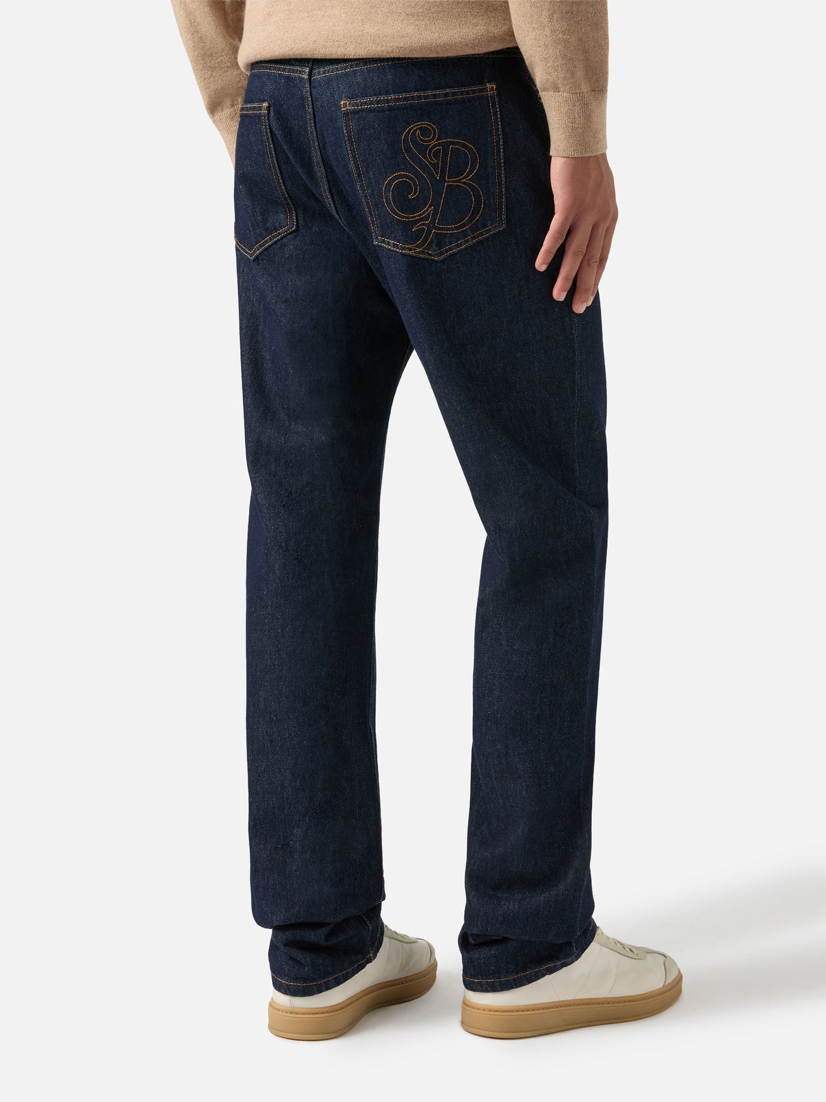 Jeans Riverdale blu scuro in denim con finitura raw