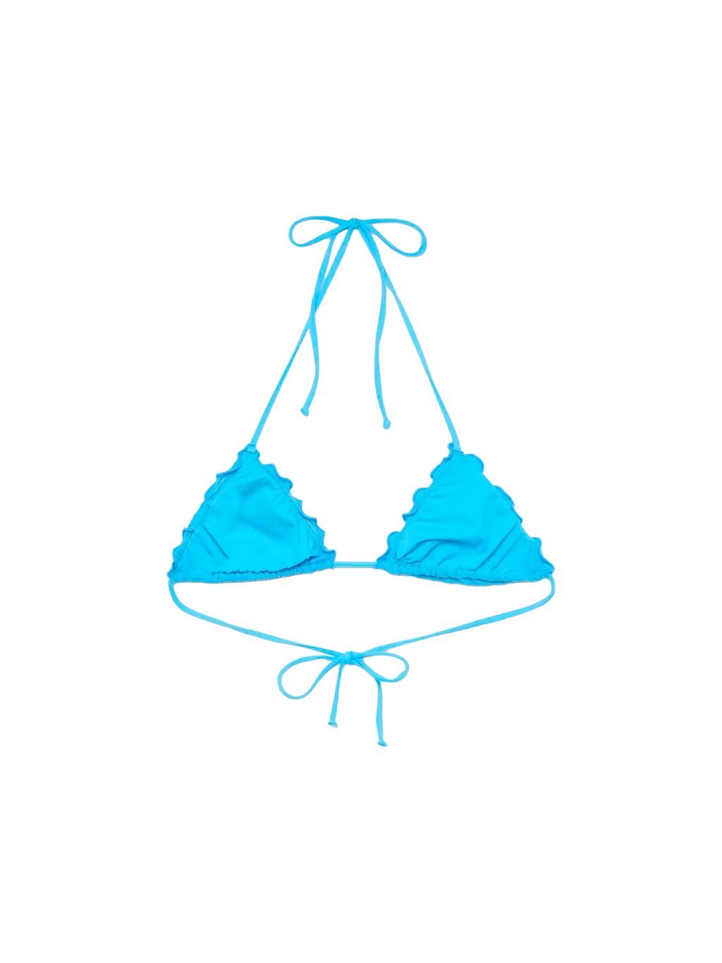 Top bikini a triangolo Sagittarius turchese con motivo stelle marine in rilievo