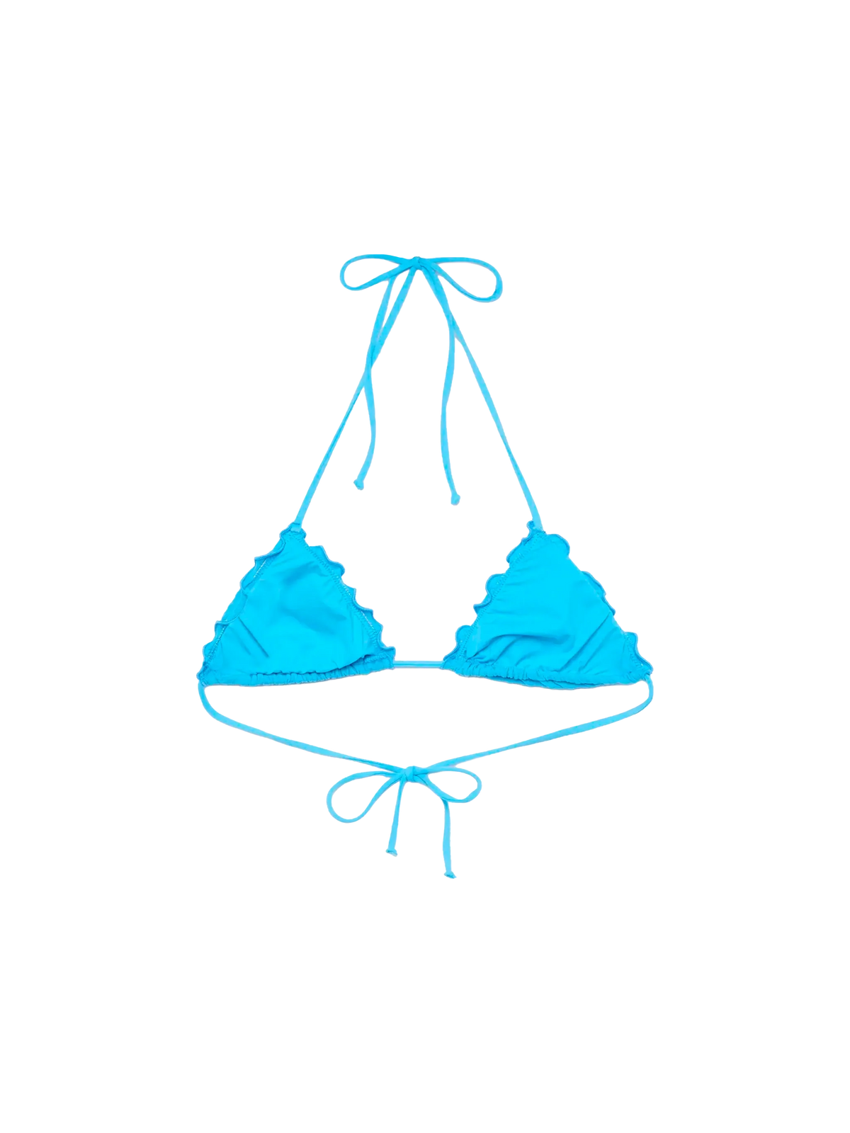 Top bikini a triangolo Sagittarius turchese con motivo stelle marine in rilievo
