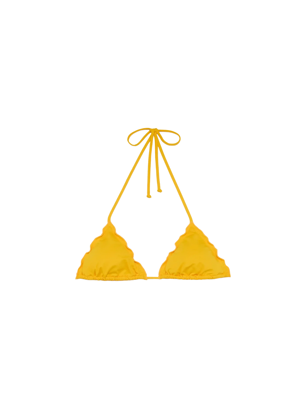 Top bikini a triangolo Sagittarius giallo