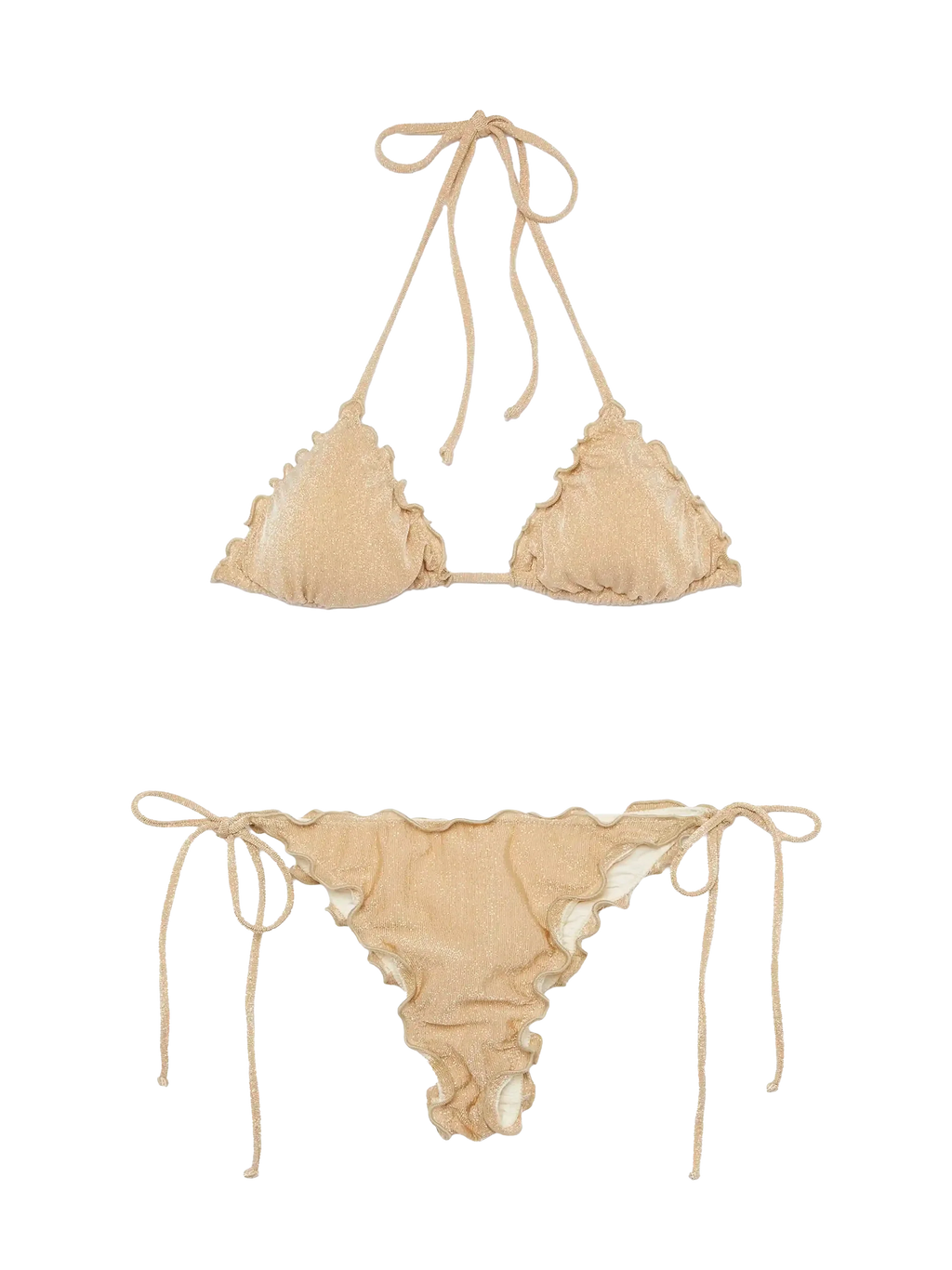 Bikini a triangolo Sagittarius Miami oro in lurex