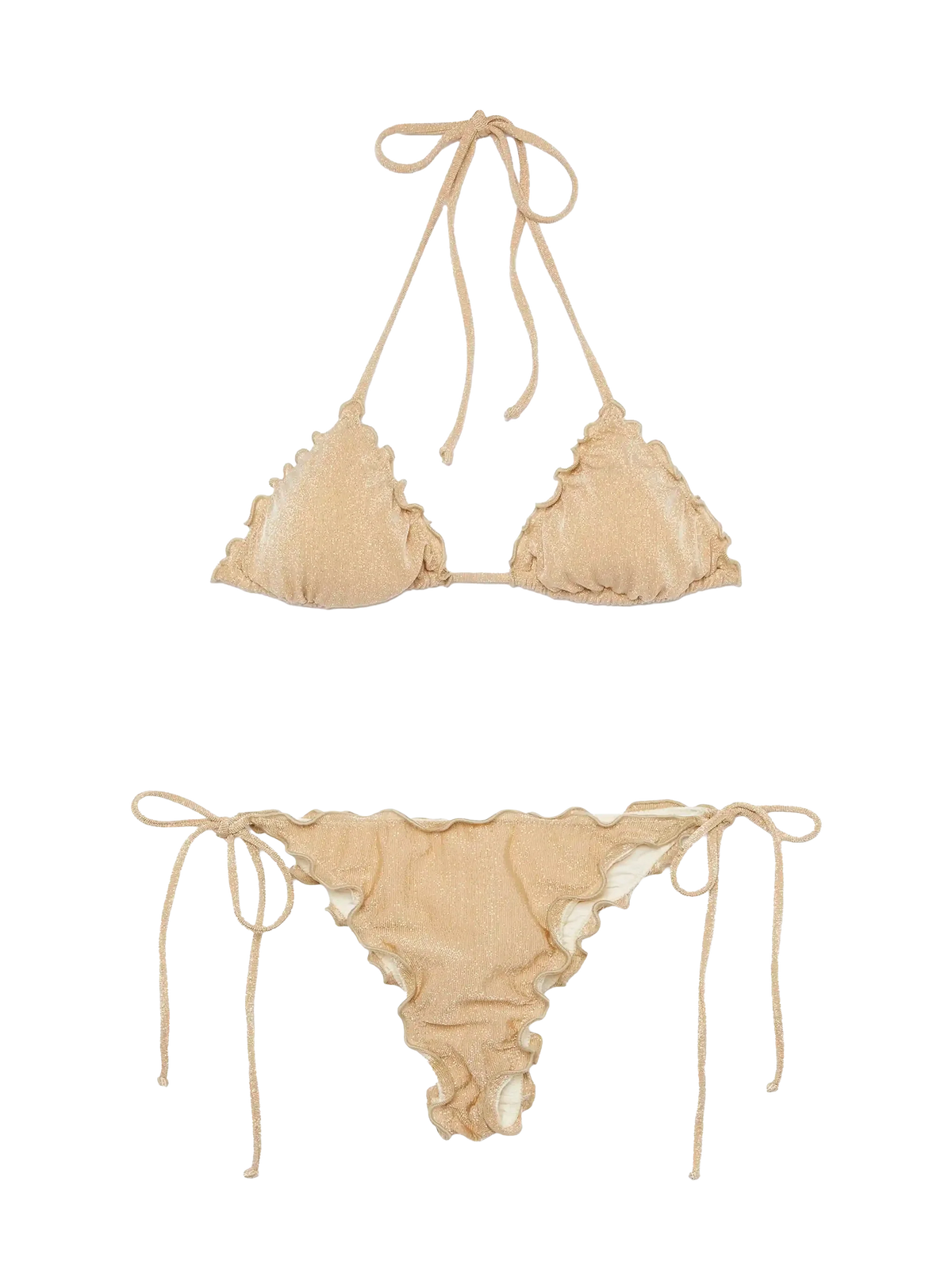 Bikini a triangolo Sagittarius Miami oro in lurex