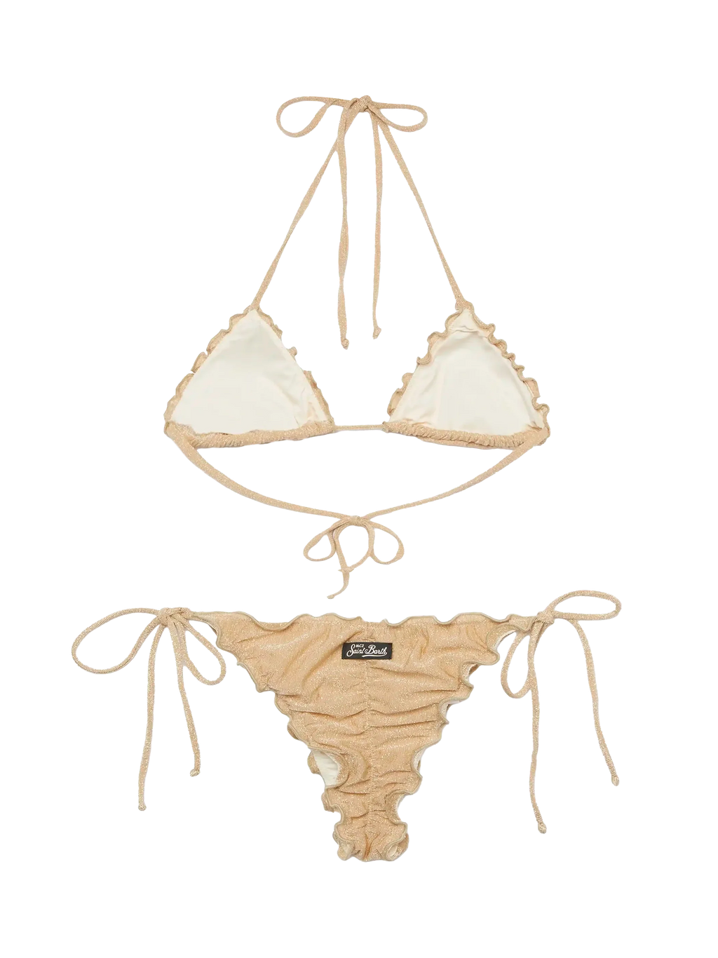 Bikini a triangolo Sagittarius Miami oro in lurex
