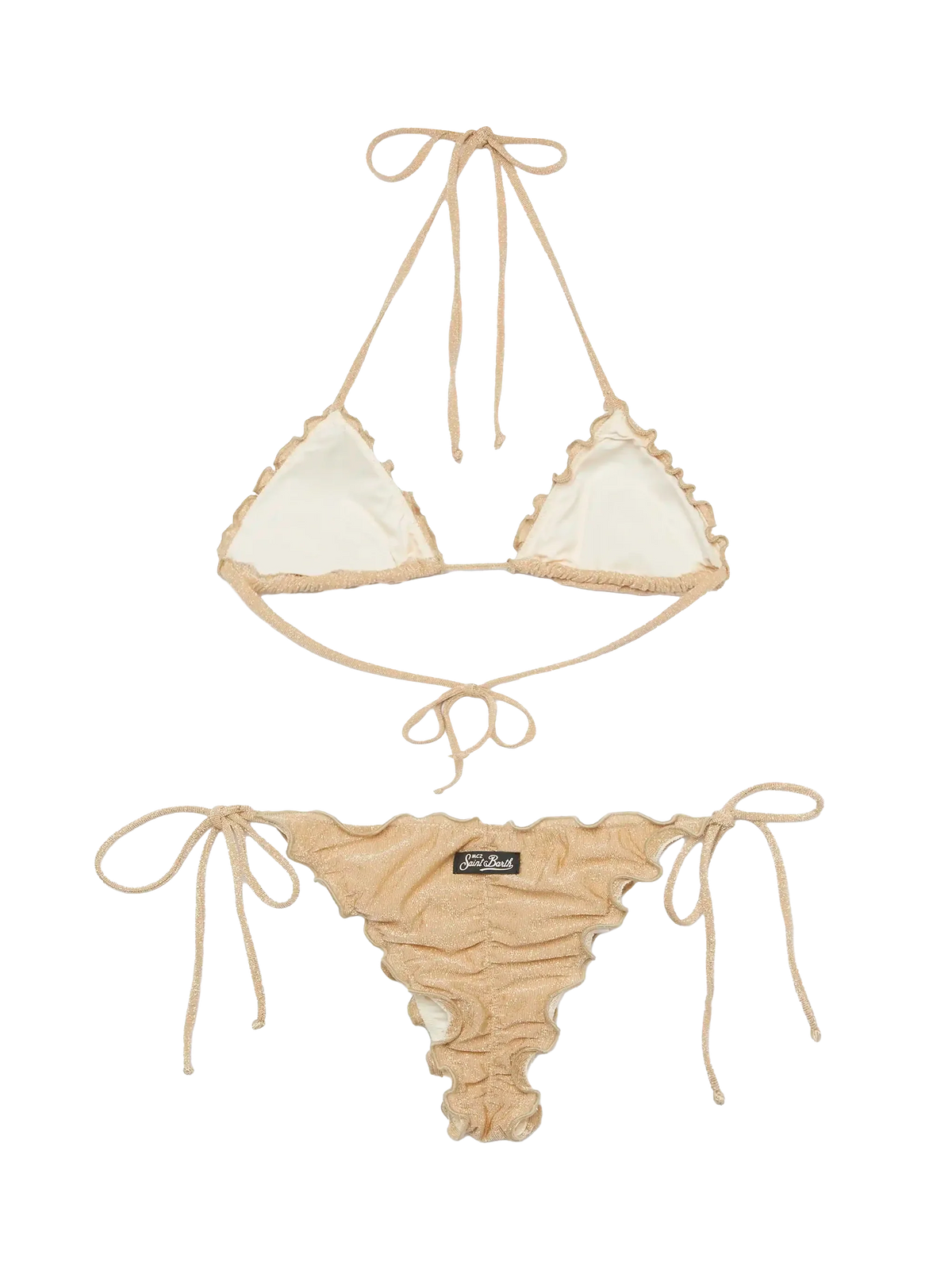 Bikini a triangolo Sagittarius Miami oro in lurex