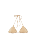 Top bikini a triangolo Sagittarius beige in lurex