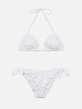 Bikini a triangolo Sagittarius Moon bianco in sangallo