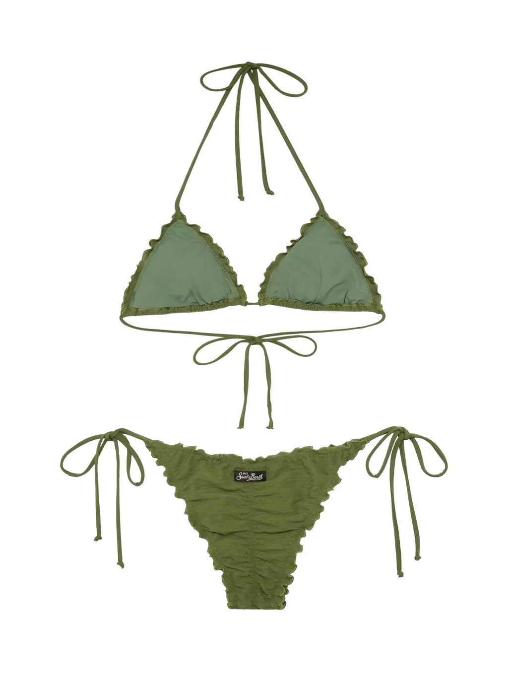Bikini a triangolo Sagittarius Miami con motivo zebrato in rilievo
