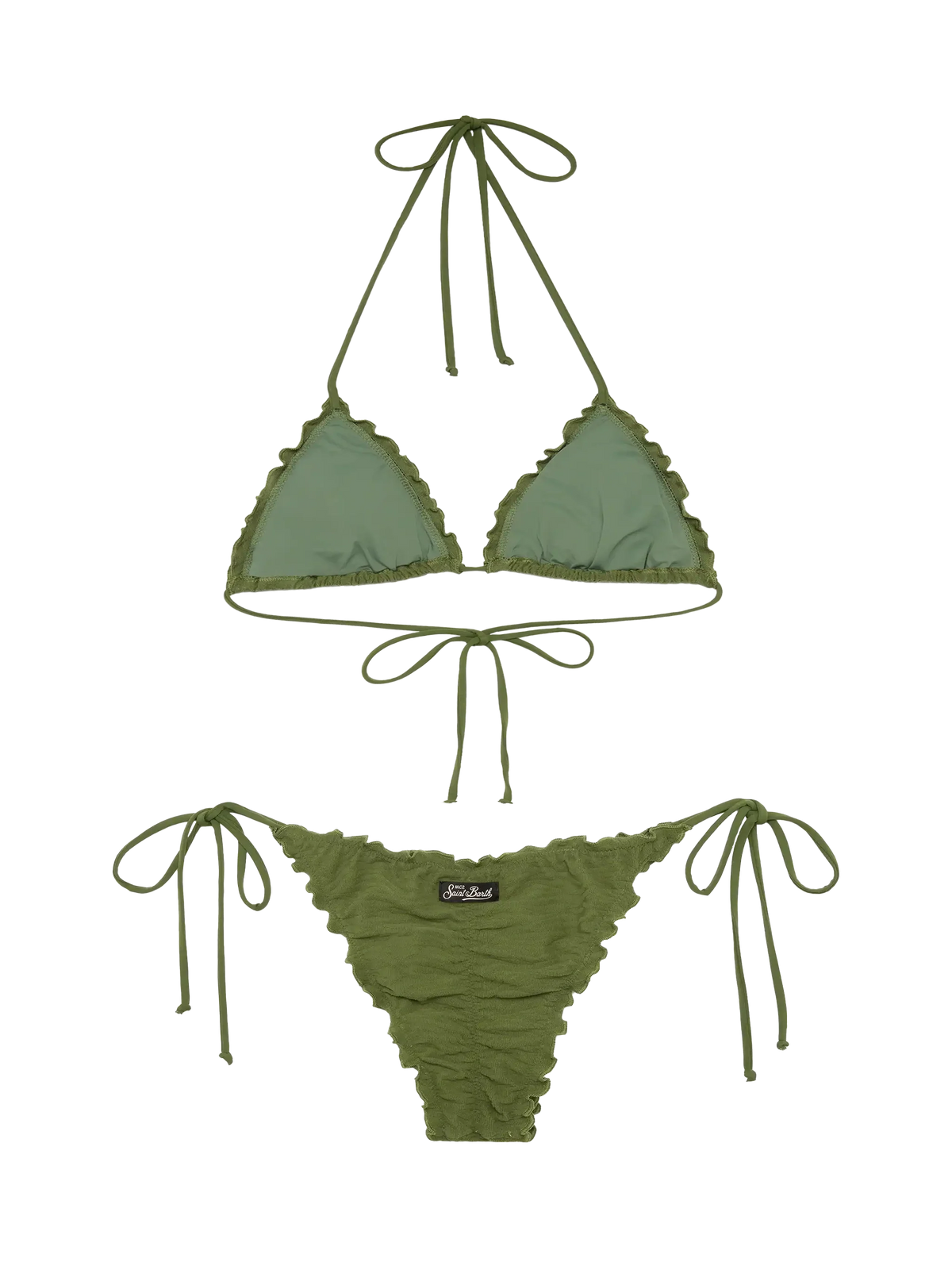 Bikini a triangolo Sagittarius Miami con motivo zebrato in rilievo