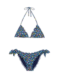 Bikini Sarius blu navy con stampa granchi