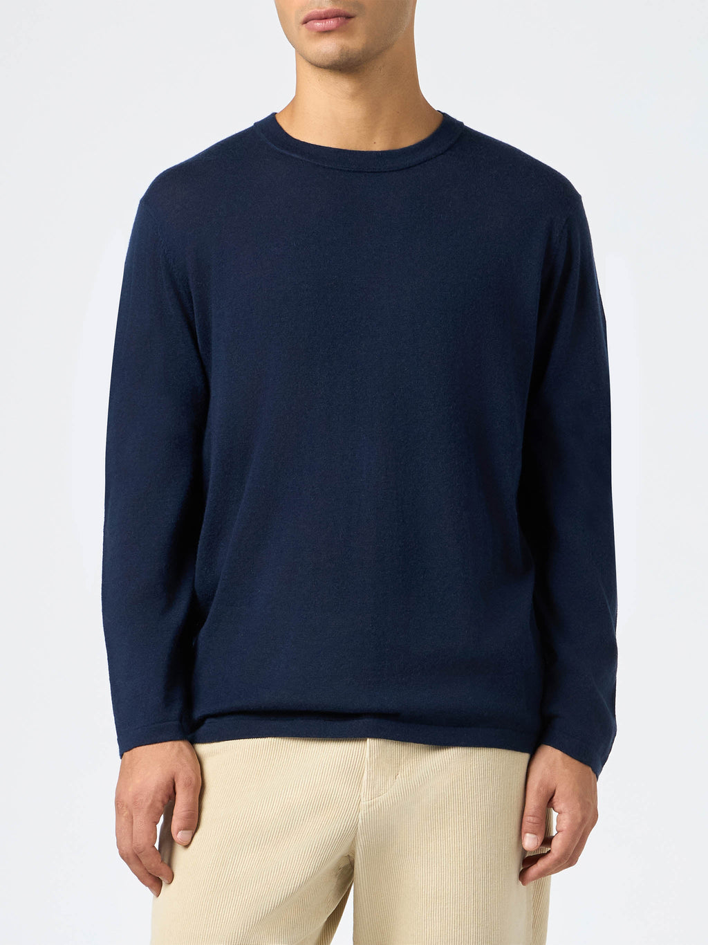 T-shirt in maglia Scott Long blu navy a maniche lunghe product image 2
