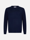 T-shirt in maglia Scott Long blu navy a maniche lunghe product image 1