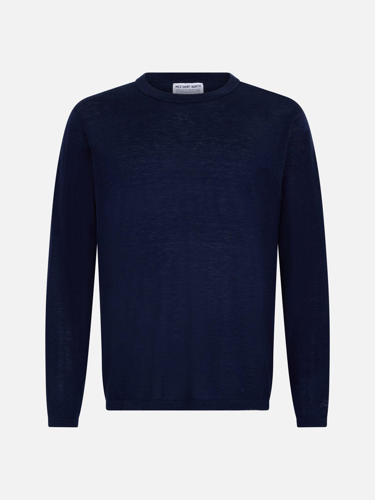 T-shirt in maglia Scott Long blu navy a maniche lunghe product image 1