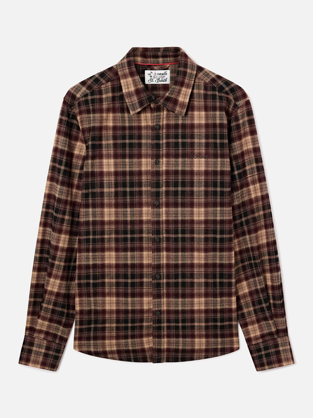 Camicia Seefeld marrone in flanella con ricamo Après Ski product image 5