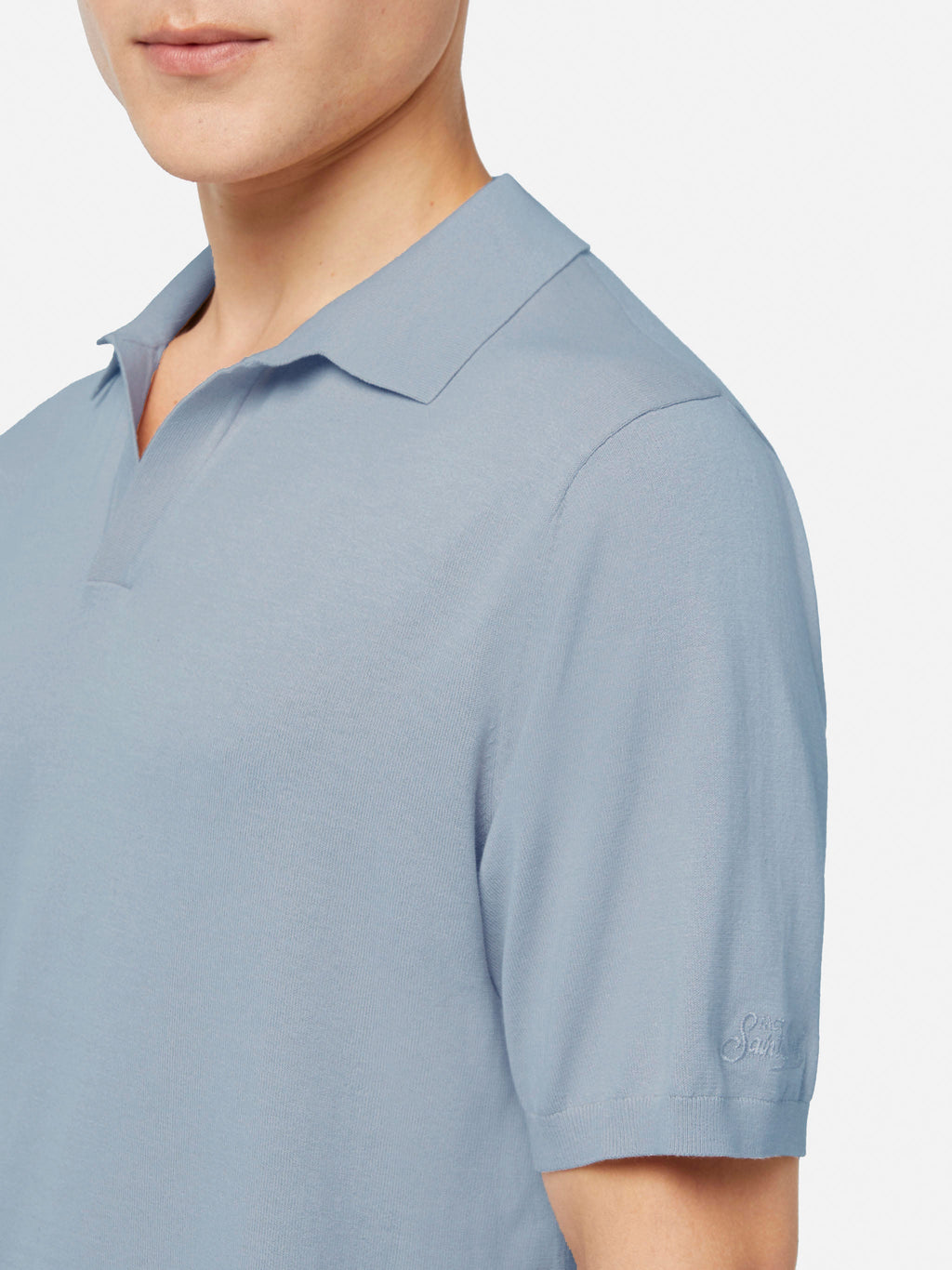 Polo in maglia Sloan Cotton azzurra product image 2
