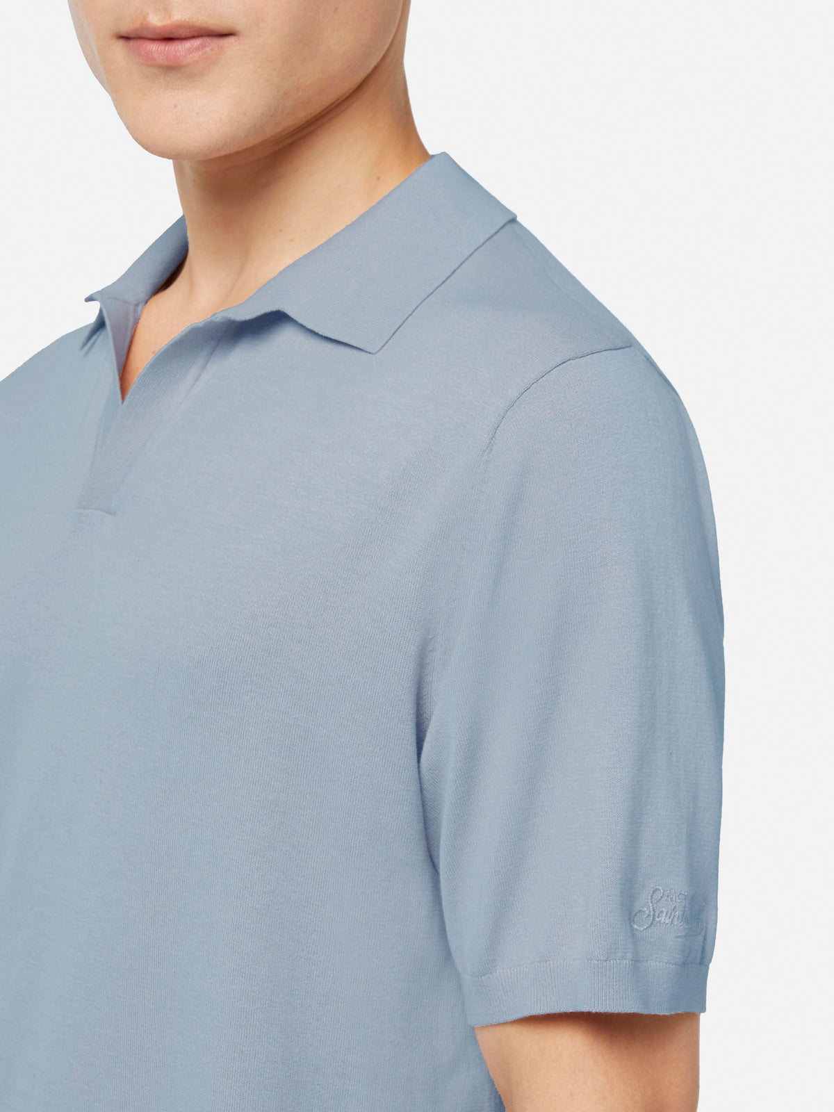 Polo in maglia Sloan Cotton azzurra product image 2