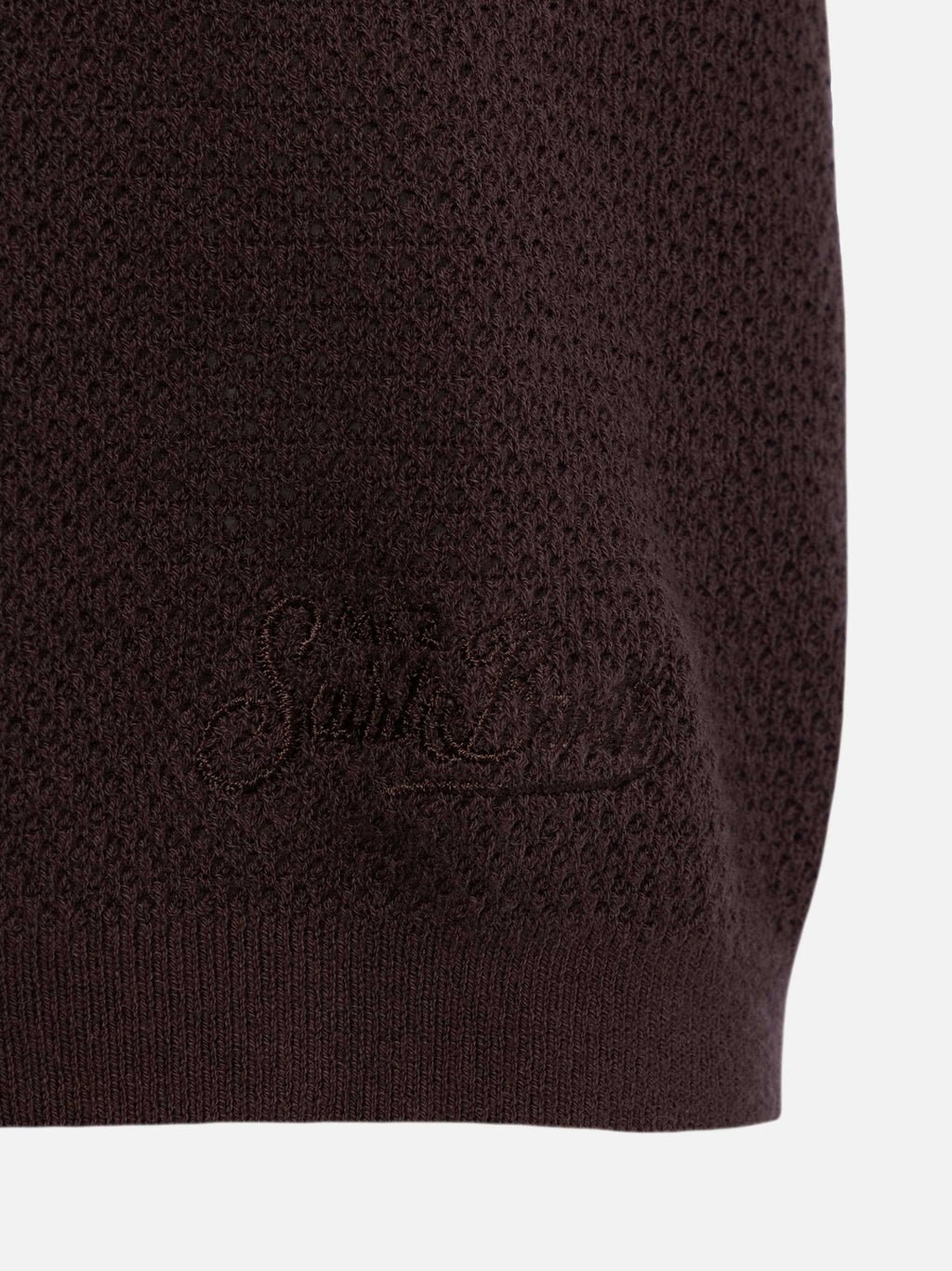 Polo in maglia Sloan Cotton marrone a rete product image 8