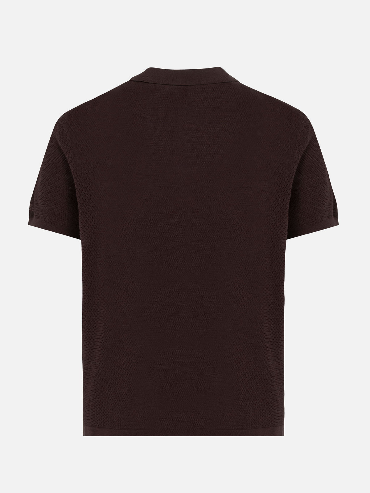 Polo in maglia Sloan Cotton marrone a rete product image 6