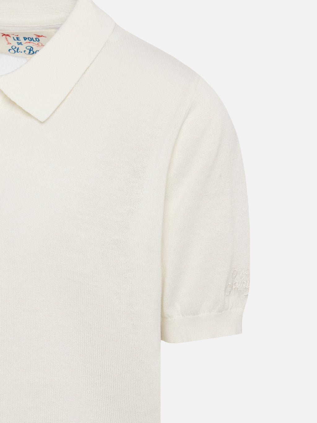 Polo in maglia Sloan Jr bianca product image 3