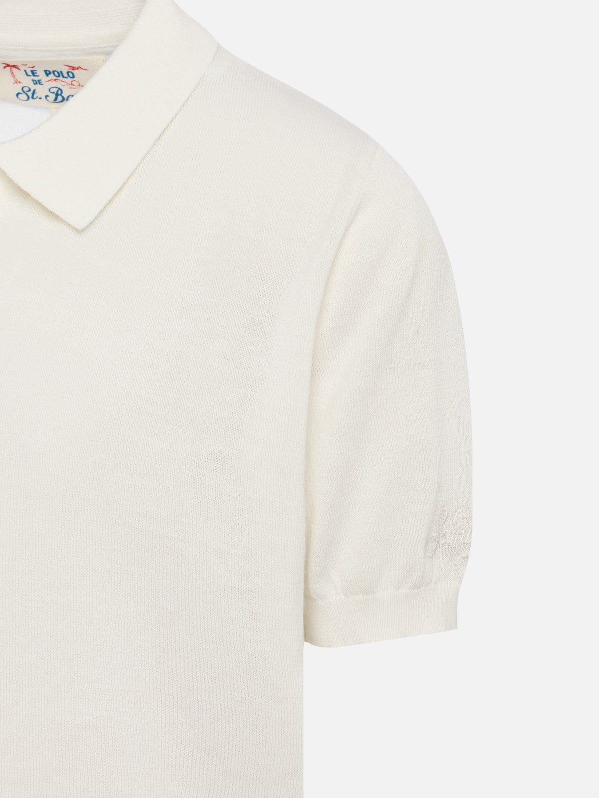 Polo in maglia Sloan Jr bianca product image 3