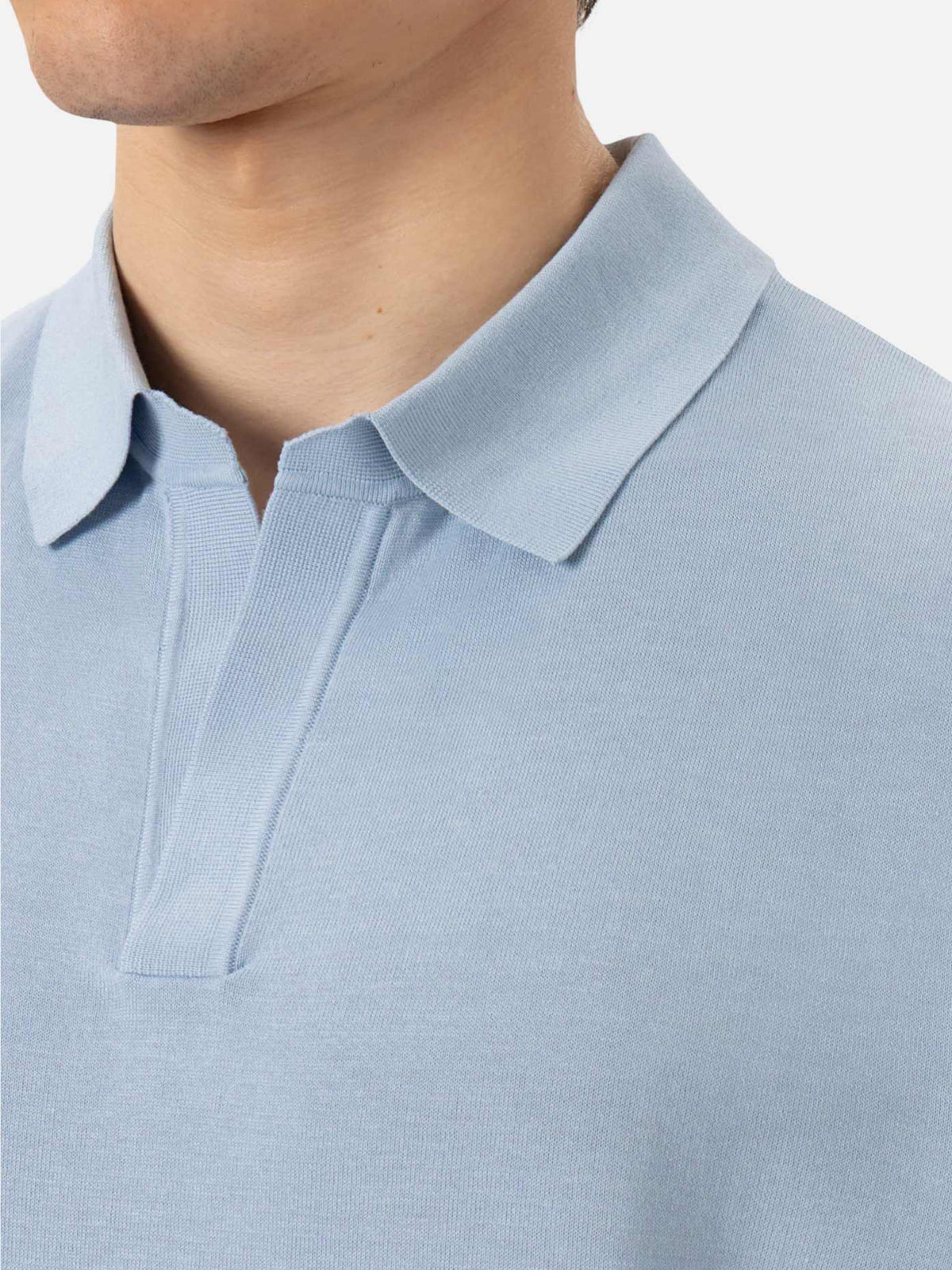 Polo in maglia Sloan azzurra product image 2