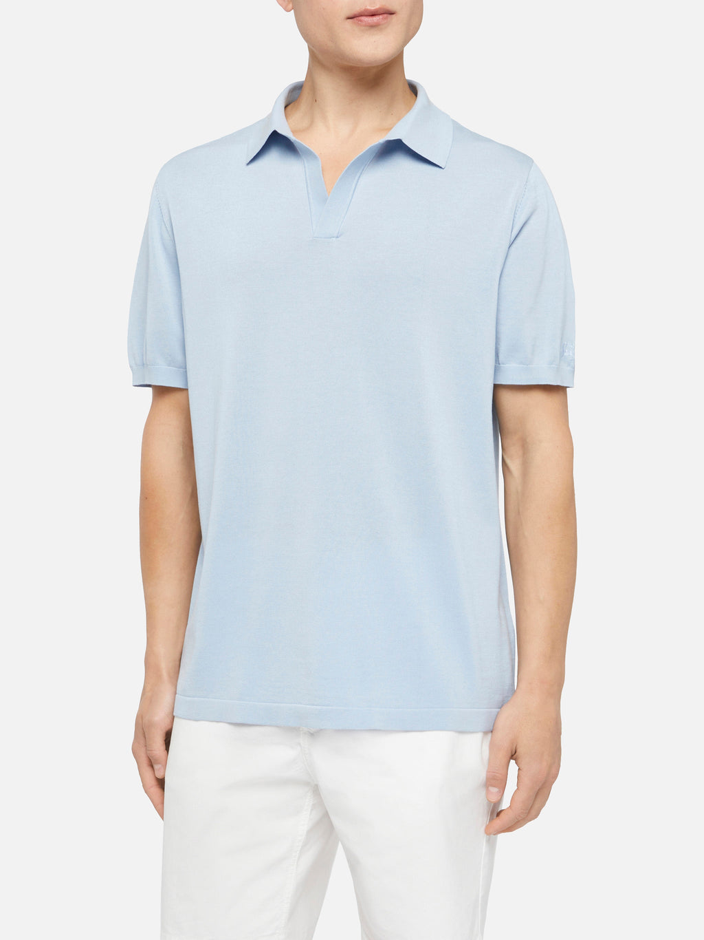 Polo in maglia Sloan azzurra product image 1